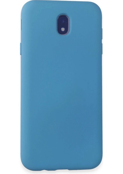 Samsung Galaxy J7 Pro / J730 Kılıf Nano Içi Kadife Silikon - Mavi