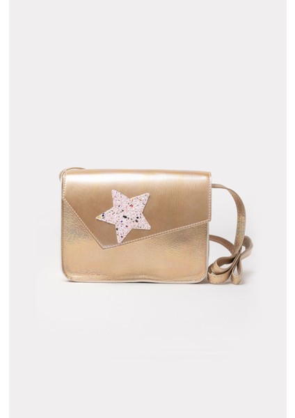 Parlak Simli Yıldız Baskılı Kız Çocuk Çanta, El ve Omuz Kullanımı Için Uygun modelleri