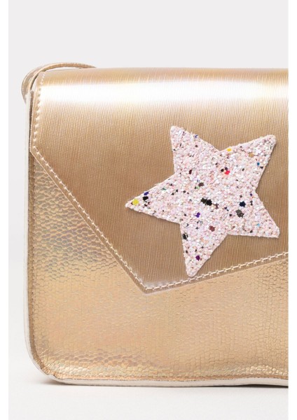 Parlak Simli Yıldız Baskılı Kız Çocuk Çanta, El ve Omuz Kullanımı Için Uygun fırsatları