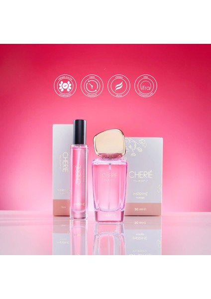 Cherié Edp 50 ml & Seyahat Boy 15 ml Kadın Parfüm Seti I Çiçeksi ve Fresh I Çilek, Ananas, Şakayık fiyatları