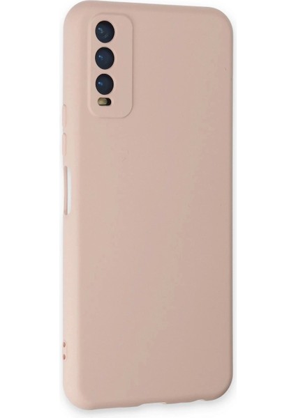 Vivo Y11S Kılıf Nano Içi Kadife Silikon - Pudra modelleri