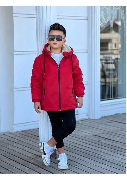 Erkek Çocuk Kapüşonlu Içi Kürklü Mont KM3050