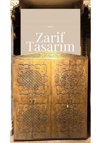 Ahşap Eskitme 4 Kapılı Gardırop Yatak Odası Çam Ağacı