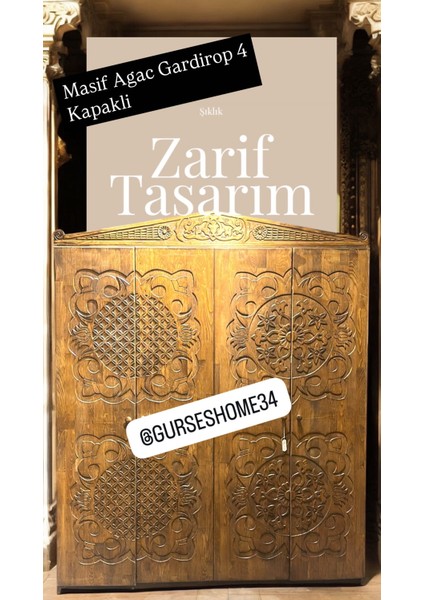 Ahşap Eskitme 4 Kapılı Gardırop Yatak Odası Çam Ağacı fiyatları