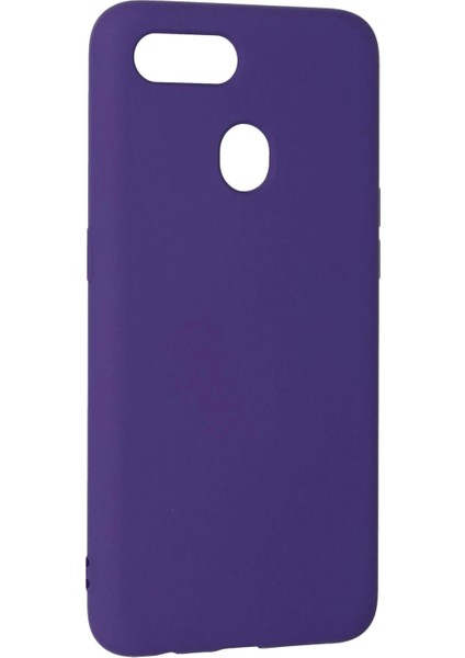 Oppo A12 Kılıf Nano Içi Kadife Silikon - Mor modelleri