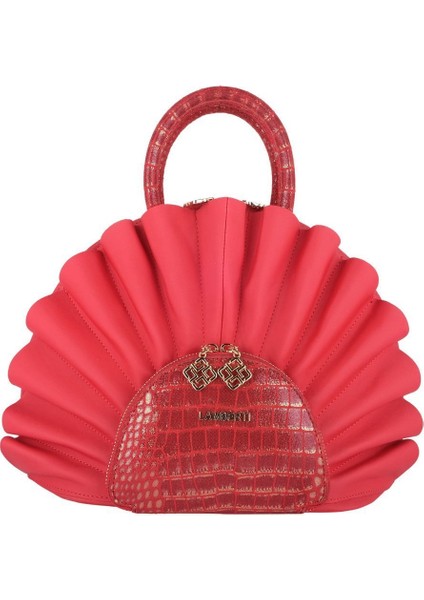 Kırmızı Desenli Omuz Askılı Şık Küçük Çanta