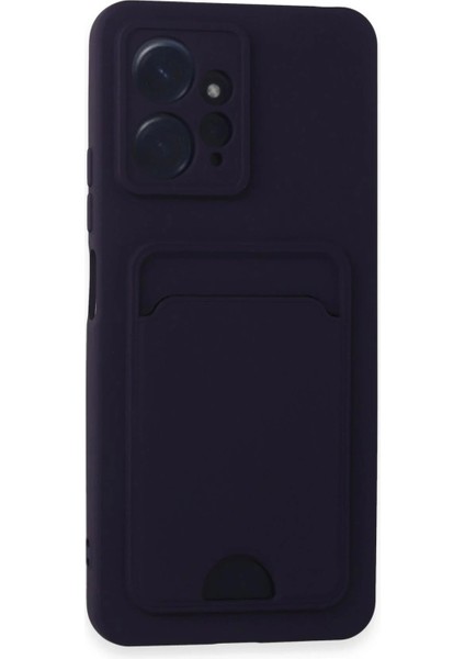 Xiaomi Redmi Note 12 4g Kılıf Kelvin Kartvizitli Silikon - Derin Mor