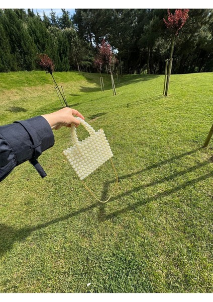 Bej Boncuklu Incili Çanta, Şık ve Kullanışlı, Güzel Tasarım ve Detaylar. modelleri