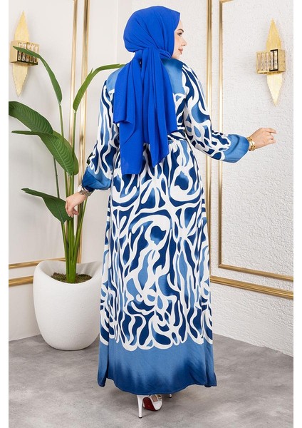 Batik Desenli Tesettür Elbise fiyatları