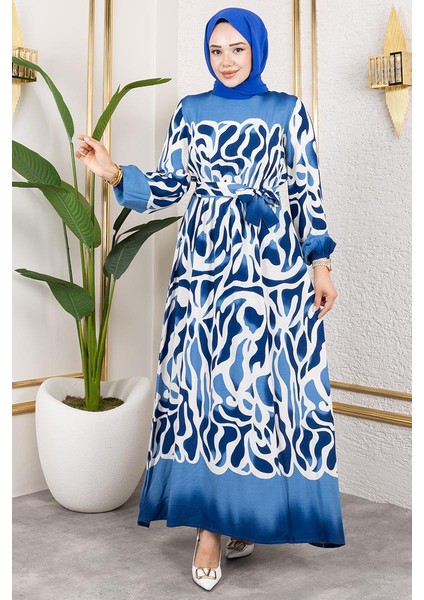 Batik Desenli Tesettür Elbise fırsatları