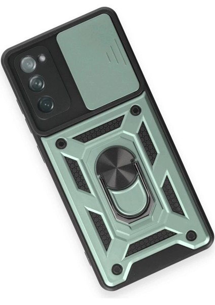 Samsung Galaxy S20 Fe Kılıf Pars Lens Yüzüklü Silikon - Yeşil modelleri