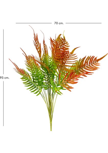 Yapay Bitki Fujer Eğreltiotu Kızıl/yeşil 95 Cm. fırsatları