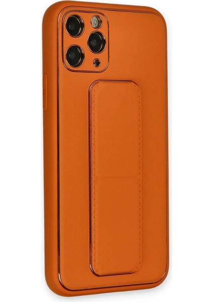iPhone 11 Pro Kılıf Coco Deri Standlı Kapak - Turuncu fiyatları