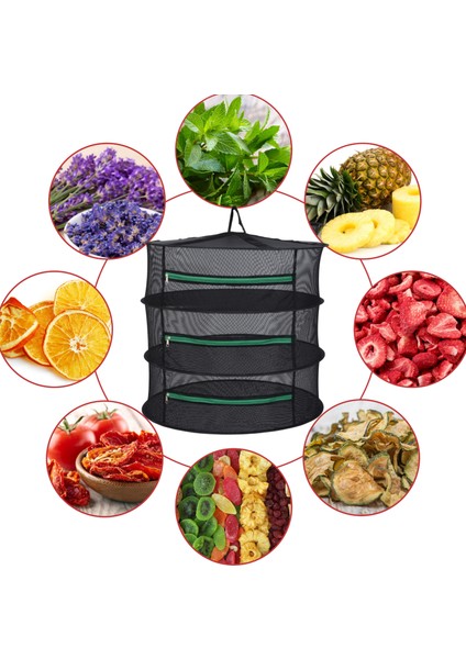 3 Katlı Fermuarlı Meyve Sebze Bitki Kurutma Filesi | Katlanabilir Meyve Sebze Bitki Doğal Kurutma Sepeti fırsatları