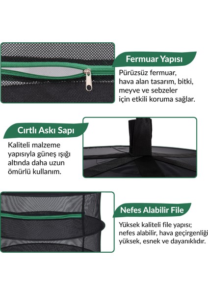 3 Katlı Fermuarlı Meyve Sebze Bitki Kurutma Filesi | Katlanabilir Meyve Sebze Bitki Doğal Kurutma Sepeti indirimleri
