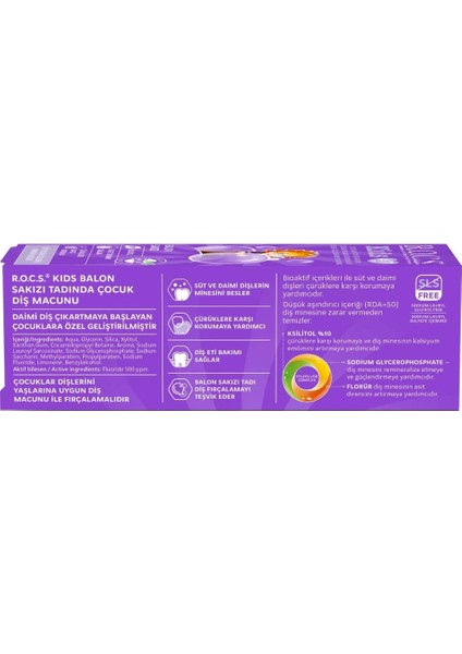 Bfs .kids Diş Macunu 35ML 4-7 Yaş Sakız fırsatları