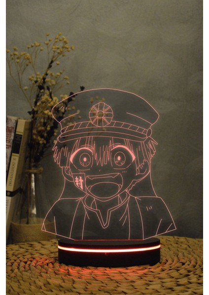 3D Gece Lambası, 16 Renk, Dekoratif, Siyah, Çocuk Odası, Huzurlu Işık