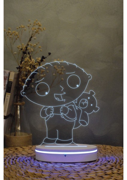 3D 16 Renk Gece Lambası, Eğlenceli ve Şık Dekorasyon Aksesuarı modelleri