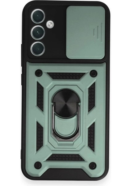 Samsung Galaxy A54 5g Kılıf Pars Lens Yüzüklü Silikon - Yeşil