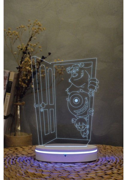 3D Renkli Sevimli Canavarlar Gece Lambası, Dekoratif ve Işıltılı Tasarım fiyatları