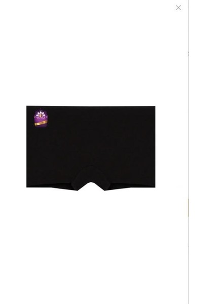 Papatya Kadın 2 Adet Siyah Lazer Kesim Dikişsiz Boxer Külot Slip 2'li Paket Set Iç Giyim Iç Çamaşır 2852 fırsatları
