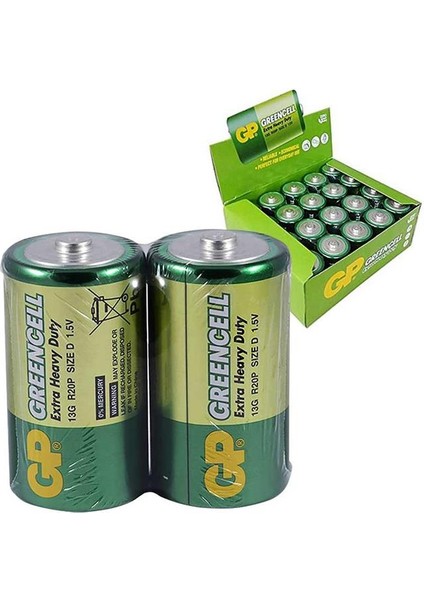 13G 2s2 R20 Büyük D Boy Pil 20'li Paket