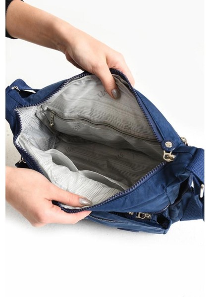 Lacivert Kadın Omuz Çantası, Çok Cepli, Hafif, Suya Dayanıklı, Günlük Kullanıma Uygun indirimleri