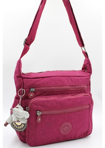 Suya Dayanıklı Kumaş Kadın Omuz Çantası 4100 Bordo, Şık ve Kullanışlı Tasarım