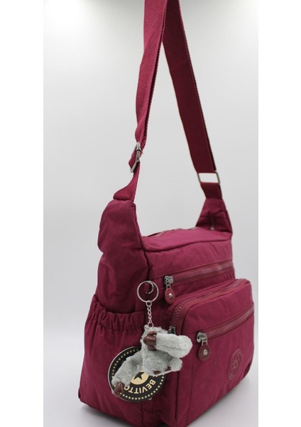 Suya Dayanıklı Kumaş Kadın Omuz Çantası 4100 Bordo, Şık ve Kullanışlı Tasarım fırsatları