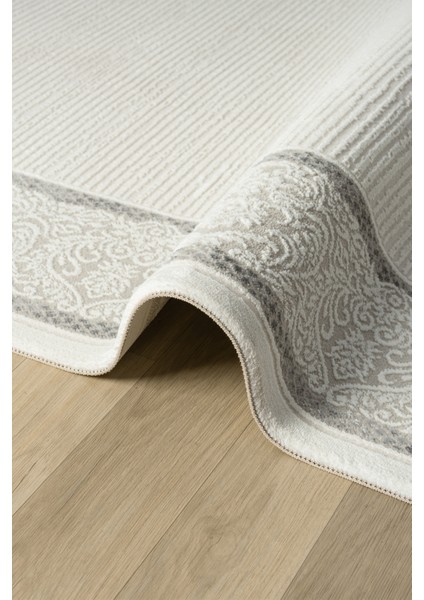 Dream Beyaz Gri Halı Modern Dokuma Halı Salon Oturma Odası Yatak Odası Halısı 13847A 80 x 150 modelleri