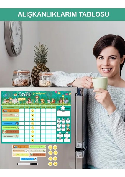 Magnet Alışkanlık Kazanım Tablosu- 30X40 cm fiyatları