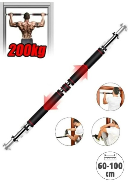 Uzun Süngerli Kapı Koridor Barı Barfiks 60-100CM Arası Ayarlanabilir+Profesyonel Şınav Karın Kası Egzersiz Spor Aleti modelleri