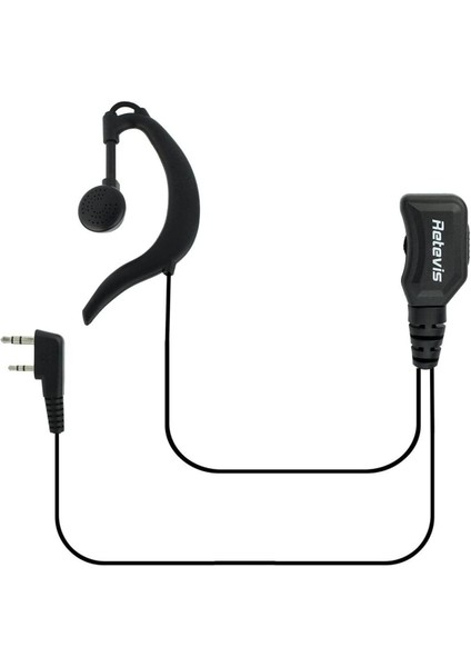 Walkie Talkie G Şekilli Mikrofonlu Kulaklık 2 Pin Ayarlanabilir RT22 RT21 Baofeng Uv-5r 888S Uyumlu