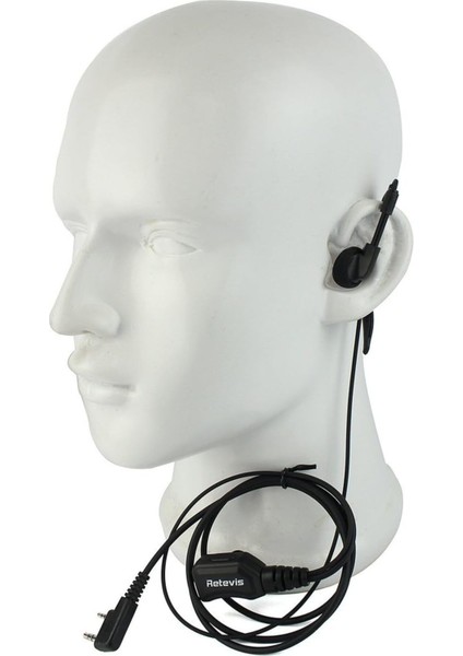 Walkie Talkie G Şekilli Mikrofonlu Kulaklık 2 Pin Ayarlanabilir RT22 RT21 Baofeng Uv-5r 888S Uyumlu indirimleri