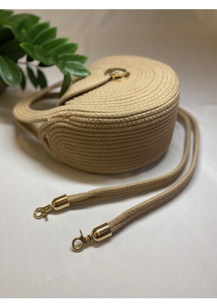 El Yapımı Bej Jüt Ip Omuz Çantası, Şık ve Kullanışlı Tasarım modelleri