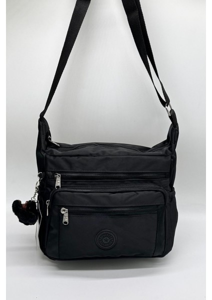 Şık Çok Bölmeli Siyah Hafif Kumaş Kadın Omuz Çapraz Çanta fiyatları