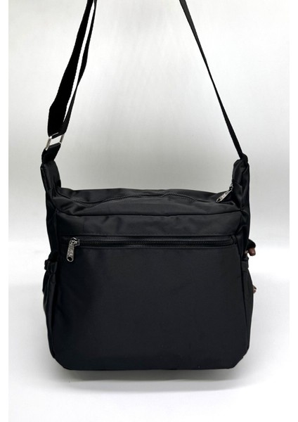 Şık Çok Bölmeli Siyah Hafif Kumaş Kadın Omuz Çapraz Çanta fırsatları