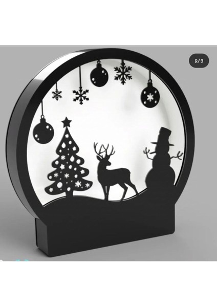 Yeniyıl Renkli Yuvarlak Gece Lambası, Sade ve Şık Tasarım