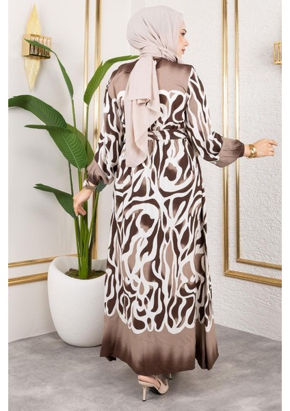 Batik Desenli Tesettür Elbise fırsatları