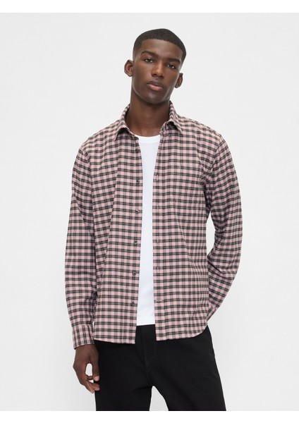 Erkek Pembe Standart Fit Oxford Gömlek