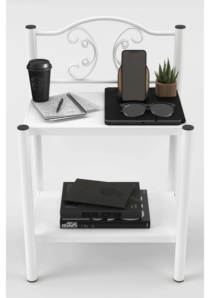 Pero Retro Ferforje Metal Komodin Beyaz fiyatları