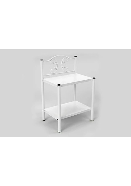 Pero Retro Ferforje Metal Komodin Beyaz fırsatları