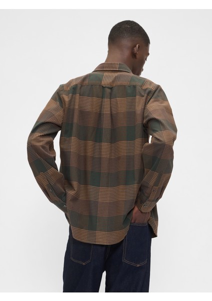 Erkek Koyu Kahverengi Standart Fit Oxford Gömlek fırsatları