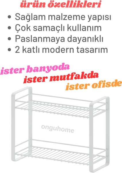 Tezgah Üstü Metal Organizer Raf Banyo Düzenleyicisi Mutfak Rafı Baharatlık Makyaj Standı Ofis Raf fiyatları