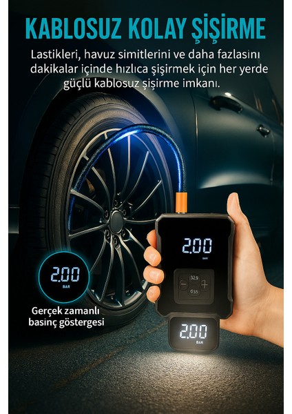 Taşınabilir Hava Pompası-Şişirme Derdi Bitti – Lastikten Şamandıraya Her Şey Için! indirimleri