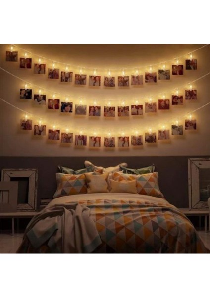 LED Işıklı Fotoğraf Mandalları 10 Adet, Parlak ve Kullanışlı Fotoğraf Tutucu Seti modelleri