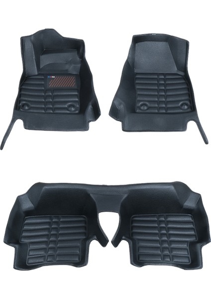 5d Dikişsiz (Press) Deri Havuzlu Paspas Siyah Renault Volkswagen Taigo 2021-2025 ile Uyumlu fırsatları