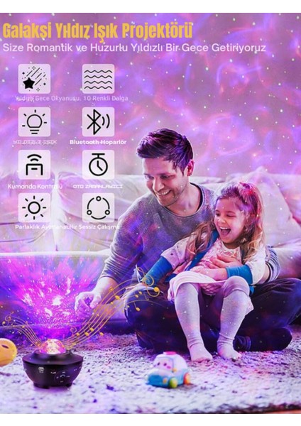 Yıldızlı Tavan Projektörü, Bulutsu Galaxy Lazer Işıkları, Disko Topu, Bluetooth Hoparlör fırsatları