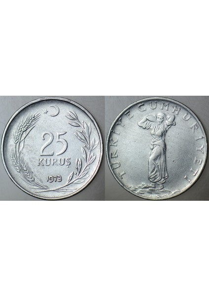 Türkiye Cumhuriyeti 25 Kuruş 1973.
