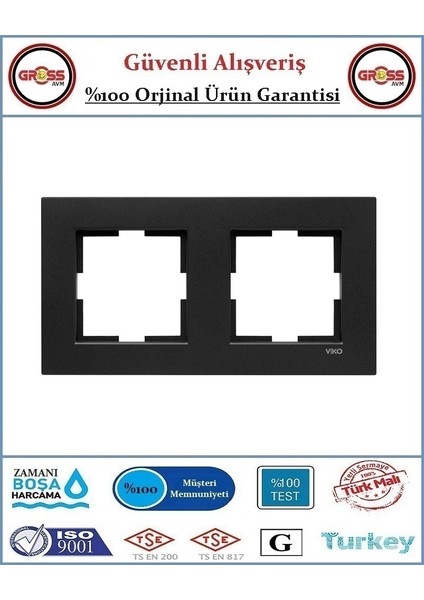 Novella İkili Çerçeve - Orjinal Ürün - Renk Siyah